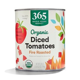 365 by Whole Foods Market, Tomatoes Diced Fire Roasted Organic, 28 Ounce