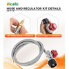Upgraded 5FT 0-10 PSI Adjustable High Pressure Propane Regulator with
