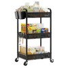 YASONIC 3 Tier Rolling Cart – Metal Utility Storage Cart