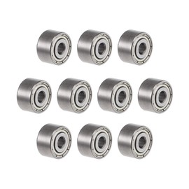 sourcing map 603ZZ Deep Groove Ball Bearings 3mm Inner Dia 9mm OD 5mm Bore Double Shielded Chrome Steel Z2 10pcs