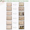 AKOZLIN Huge Jewelry Box Organizer Functional Lockable, Large Leather Jewelry