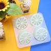 DD-life 2 Pcs 4 Cavity Lemon Slice Silicone Molds Orange