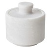 White Marble Salt Cellar Keeper With Lid