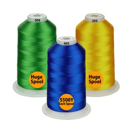 Simthread - 26 Selections - Packs of Polyester Embroidery Machine Thread, Giant Spool 5500Y for General Purpose Sewing Machines - Essential Color 2