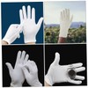Vaguelly 12 Pairs White Cotton Gloves for Men Moisturizing Overnight