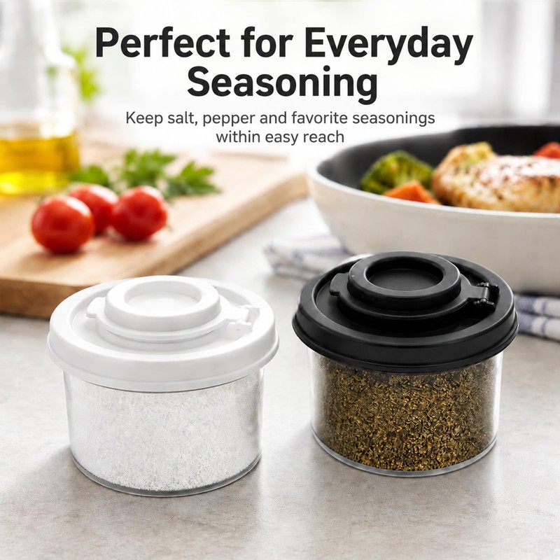Lunchbox Salt and Pepper Shakers, 2 Pack Mini Travel Spice