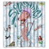 CHATAE Funny Splashing Bath Curtain Waterproof Polyester Shower Curtain 180cm X 200cm