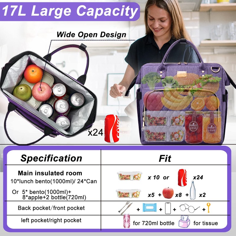 Weitars Lunch Bag for Women Cute Lunch Bag For Work,Insulated