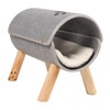 Cat Tunnel Bed Elevated Wooden Legs Cat Tunnel Soft Felt