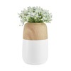 Nora Burk Contemporary Two Tone Cylindrical Tabletop Vase - White