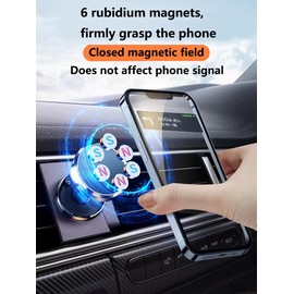 TUKEFEV Magnetic Phone Holder Patch - Folding Universal Dashboard Car Navigation Stand with 360° Rotating Mount - Fits All Smartphones