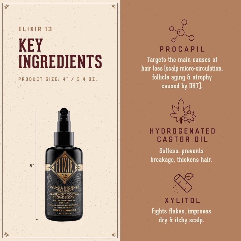 18.21 Man Made Elixir 13 Men's Styling and Thickening Treatment