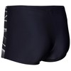 Aquarti Men's Swimming Trunks Short Sporty Stripes, 11307 Black/Grey, M