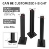 Cvter Glass Railing Post, 24-47 in, No-Punch / 304 Stainless