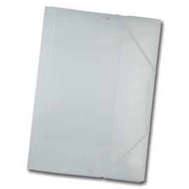Binder with a Rubber Band, DIN A3, Transparent, White