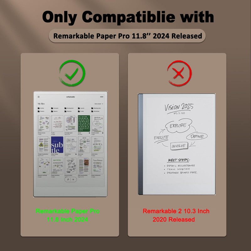Caweet Case for Remarkable Paper Pro 11.8" 2024, Slim Hard