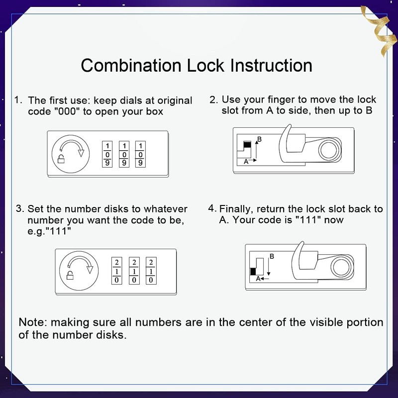 Mailbox with Combination Lock, Lovndi Wall Mounted Locking Mailboxes, Medium