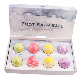 Ipetboom Ginger Essential Oil Foot Bath Balls Set Nourishing and Revitalizing Home Foot Soak Pill for Relaxation and Skin Care Color Packaging Color