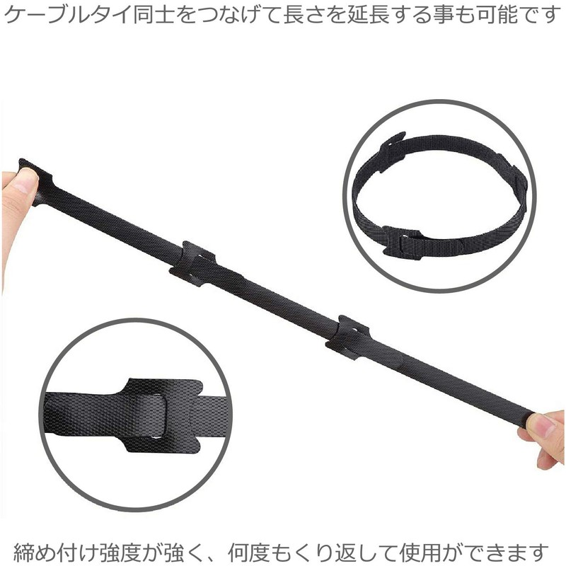 ColorfylCoco Velcro Cable Ties Length 15cm (150mm) x 30pcs Nylon