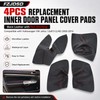 FZJDSD 4Pcs Black Microfiber Leather Inner Door Panel Cover Pads