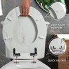 Angel Shield Marble Toilet Seat Durable Molded Wood with Quiet