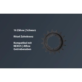 Sprocket for Nexus I Alfine Sprocket for Bicycle Rear Wheel Gear Hub Wear Part Hub Replacement Sprocket (Black 16 Z)
