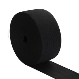 50mm (2 inch) Wide Flat Elastic Bands Waistband Tape Black Sewing Bands Webbing Garment Sewing Accessories for Dressmaking/Sewing/DIY Crafts -15 Yards