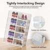 X-Large Shoe Storage Box, 15 Pack Clear Plastic Stackable Shoe