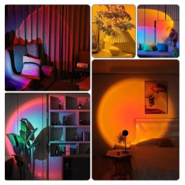 UFO Sunset Lamp,Lights with 16 Color Changing Remote, Table Lamps Projection