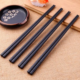VIWIK Reusable Chopsticks - Premium Fiberglass Dishwasher Safe Non-Slip Chopsticks, Asian Kitchen Utensils for Sushi, Ramen, Home and Restaurant Use, 5 Pairs Gift Set 9.5 Inch