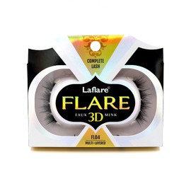 LAFLARE 3D FLARE Faux Mink Lashes Extensions, Multi Flare pieces, Individualized Selections pieces DIY Eyelashes (1, FL04)