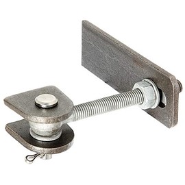Alberts 411121 Gate Hinge | for 180° Opening | Long Version | Hot-Dip Galvanised Screws and Nuts, Bolts and Cotter Pin Made of Stainless Steel | M12 Thread