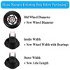 OwnMy 40mm x 18mm Luggage Suitcase Replacement Wheels, Rubber Swivel