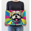 The Plum Penguin Lhasa Apso Pop Art Wooden Wall Decor