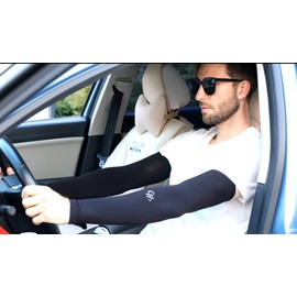 HOPESHINE - Mangas de brazo con protección solar UV y protección solar UPF 50+ 4 pares para hombres y mujeres, ciclismo, golf, deportes al aire última intervensión, Negro x4, Small-X-Large
