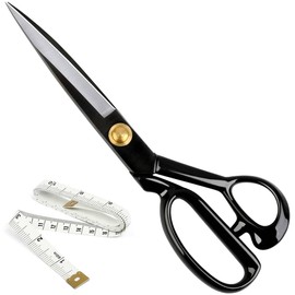 Tijeras de tela profesionales nircsom de 25,4 cm, acero de alto carbono, negro, estilo clásico, para sastrería, hogar y oficina
