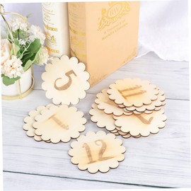 KOMBIUDA 12pcs Baby Birth Month Cards by Newborn Milestone Photography Props Wooden Number Cards for Infant Birthday Safe Fashionable Design
