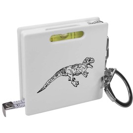 Azeeda 'Roaring Dinosaur' Keyring Tape Measure/Spirit Level Tool (KM00013825)