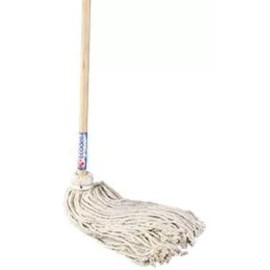 ECODELI 2 Piezas Trapeador De Pabilo De 400 Gr Con Bastón De Madera