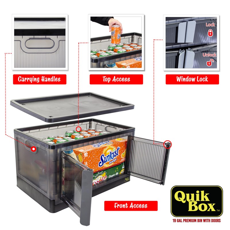 dbest products Quik Box - 19 Gallon Stackable Storage Bins
