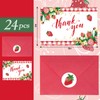 Whaline 24 Pack Strawberry Thank You Cards Summer Strawberry Plaid