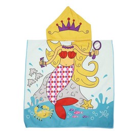 NABLUE Children Cotton Hooded Poncho Bath/Beach Towel 24" x 48"