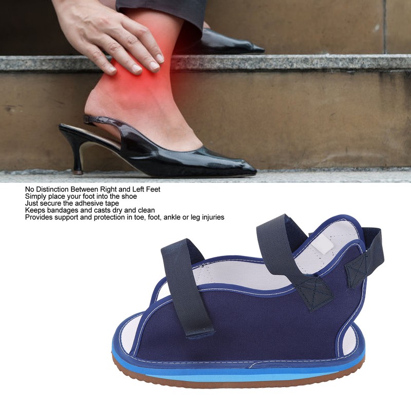 Cast Shoe Open Heel Breathable Protective Prevent Slip Post Operative