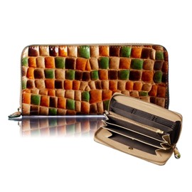 [VOICE] Align le murrine, Recommended by Remi Hirano, Weekly Bunshun, Made in Italy, Cowhide Leather, Women's Long Wallet, Elegant and Easy to Use, Vertical Type, Card Storage, Happy to Receive