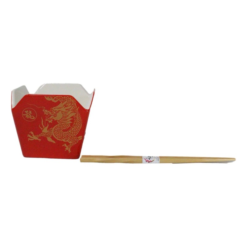 Oriental Longwei Dragon King Takeout To Go Box Serving Bowl