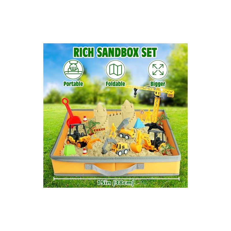 Billeeit Sand Construction Kit with Foldable 15 x 15 in