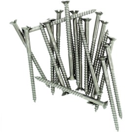 No.9 x 2.75 (4.5mm x 70mm) Slot Raised Countersunk Wood Screw - Stainless Steel (A2) (Pack of 20)
