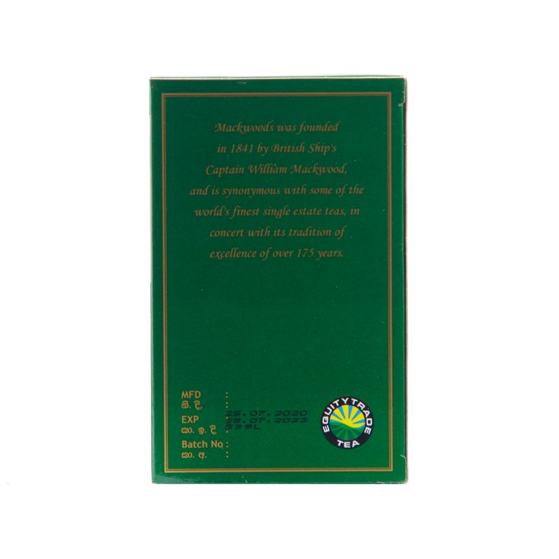 MACKWOODS GINGER FLAVOURED, SINGLE ESTATE, BLACK TEA IN 25 ENVELOPED