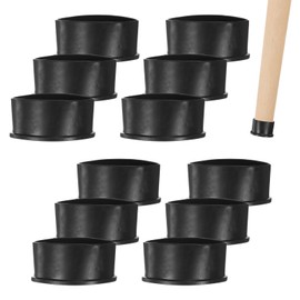 M METERXITY 12-Pack Chair Leg Caps, 3 Inch(76mm) PVC Chair Leg Floor Protectors for Folding Chairs/Metal Chairs/Furniture Table/Hardwood Floors, Round Non-Slip Cover End Tips [Black]