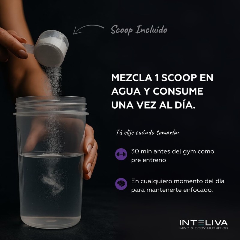 Inteliva Pure Creatine Monohydrate Powder, Unflavored Pre-Workout & Gym Supplement